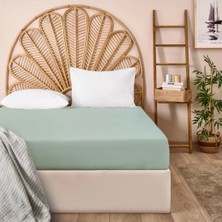 Matmel Soft Basic Tek Kişilik Düz Kenar Çarşaf - Yeşil - 160X240 cm