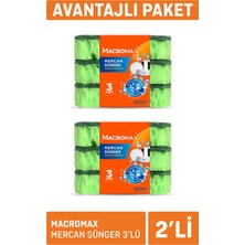 Macromax Mercan Sünger 2 x 3'lü