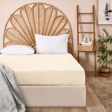 Matmel Soft Basic Tek Kişilik Lastikli Çarşaf - Ekru - 100X200 cm