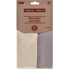 Vakker Nord Microfiber Cam Bezi 2'li 4 Adet