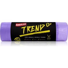 Sera 3 Adet Koroplast Trend Büzgüllü Orta Renkli Çöp Torbası
