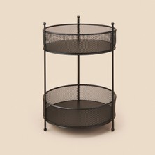 Matmel Bath Iki Katlı Fileli Organizer - Siyah - 28X20 cm