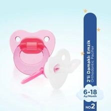 438 Wee Baby B 2'li Damaklı Emzik No:2 Pembe (2 Adet)
