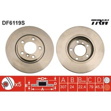 TRW Depomix Fren Diski On Mini Countryman Paceman R60 R61