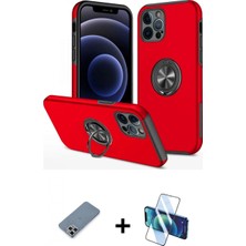 İlk El Grup Pilelistore™ iPhone 12 Pro Kılıf Odak Form Prime - Siyah 3D Antistatik Seramik Nano Ekran Koruyucu + Metal Kamera Lens Koruma Cam - Gs