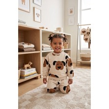 Ehy Group Bebek ve Çocuk Köpek Figürlü Alt Üst Takım - %100 Pamuklu Sweatshirt ve Eşofman Altı