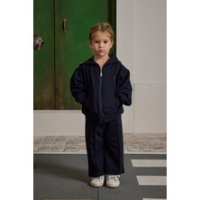 Fahhar Kids Kapüşonlu Basic Eşofman Takımı Lacivert