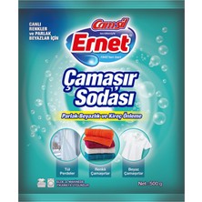 Ernet 500 G 2 Adet Çamaşır Sodası Renkliler İçin Kireç Önleyici Parlak Beyazlık Sağlar