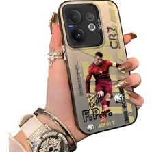 HONTINGA Vivo V60 5g ile Uyumlu Kılıfı Silikon Kenar Sert Arka Düşüme Önleyici Basitlik Anti Düşme Kamera Korumali Cristiano Ronaldo Desen Telefon Kılıfı Kadın ve Erkek Için Uygundur K1-0712