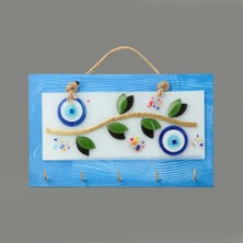 Matmel Deco Zeytin Anahtar Askısı - Mavi - 25 cm