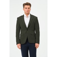 Bonesti Erkek Slim Fit Blazer Ceket Haki