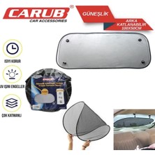 Carub Güneşlik Perde Arka Oval Vantuzlu 100X50
