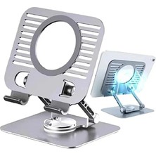 The Wlue Metal Stand 360° Dönebilen Tablet ve Laptop Standı / 4-12.9 Inch Uyumlu/ Ayarlanabilir Yükseklik