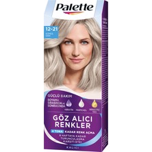 Palette Göz Alıcı Renkler 12-21 Gümüş Sarı Renk Açıcı Saç Boyası 110 ml 4 Adet