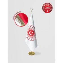 Bilsan Milli Savunma Bakanlığı Makam Bayrağı - Saçaklı Gold Set