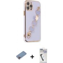 Marsilyan™- iPhone 12 Pro Kılıf Nova Işık Prime - Şeffaf Uv Polymer Nano Ekran Koruyucu + Shine Kamera Lens Koruma Cam - Pe