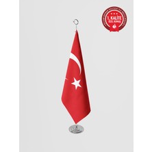 Bilsan Türk Makam Bayrağı - Saçaksız Krom Set