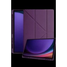 Armüz Samsung Galaxy X730 Tab S11 Kalemlikli Mars Tablet Kılıfı - Mürdüm