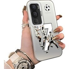 HONTINGA Vivo Y31 5g ile Uyumlu Kılıfı Silikon Kenar Sert Arka Düşüme Önleyici Basitlik Anti Düşme Kamera Korumali Cristiano Ronaldo Desen Telefon Kılıfı Kadın ve Erkek Için Uygundur K1-0712