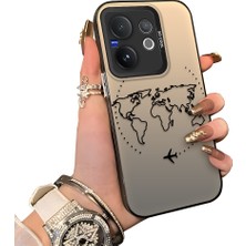 HONTINGA Vivo V60 5g ile Uyumlu Kılıfı Silikon Kenar Sert Arka Düşüme Önleyici Basitlik Anti Düşme Kamera Korumali Uçak Desen Telefon Kılıfı Kadın ve Erkek Için Uygundur K1-0714