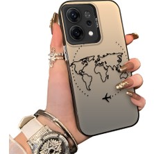 HONTINGA Oppo Reno 14F 5g ile Uyumlu Kılıfı Silikon Kenar Sert Arka Düşüme Önleyici Basitlik Anti Düşme Kamera Korumali Uçak Desen Telefon Kılıfı Kadın ve Erkek Için Uygundur K1-0714