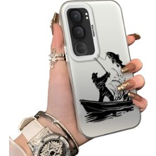 HONTINGA Vivo Y31 5g ile Uyumlu Kılıfı Silikon Kenar Sert Arka Düşüme Önleyici Basitlik Anti Düşme Kamera Korumali Balık Tutma Desen Telefon Kılıfı Kadın ve Erkek Için Uygundur K1-0736