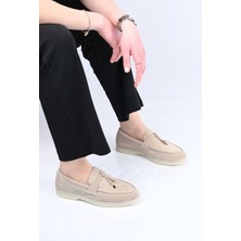Bestello Bağcıksız Püskül Detaylı Kauçuk Taban Hakiki Deri Loafer 343-166-034 Kadın Ayakkabı
