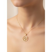 Tabitela 14 Ayar Altın Kolye Ucu Karahindiba GM13056 1 gr