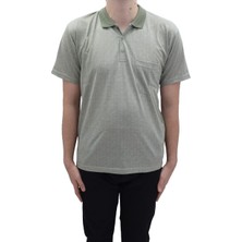 Santa Fistan Store Erkek Desenli Klasik Kesim Rahat Kalıp Tek Cepli Polo Yaka T-Shirt