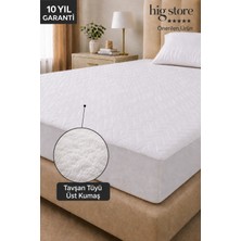 Hig Store Tavşan Tüyü Peluş Sıvı Su Geçirmez Ultra Yumuşak Sessiz Antibakteriyel Fitted Tasarım Tek Çift Battal Boy Yatak Koruyucu Alez