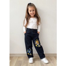 Kaizer Jeans Siyah Tom Desenli Çocuk Pantolonu