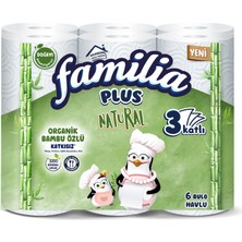 Familia Plus Natural Havlu 6'lı 2 Adet