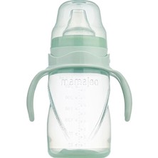 Mamajoo Kulplu Akıtmaz Alıştırma Bardaı 270ML Powder Green & Anti- Kolik Uç (3 Adet)
