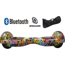 Citymate Smart Balance Elektrikli Kaykay Hoverboard Çanta Hediyeli Bluetooth Hoparlörlü Desenli