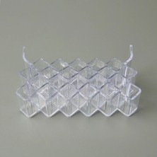 Matmel Living 22 Bölmeli Rujluk Organizer - Şeffaf - 22X8X14 cm