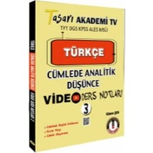 Aydogan's Tasarı Türkçe Cümlede Analitik Video Ders Notları 3