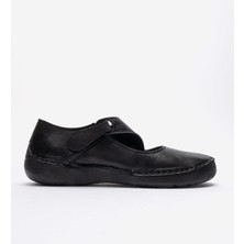Dericlub Kadın Comfort Günlük Ayakkabı Gerçek Deri Br 44407 Siyah
