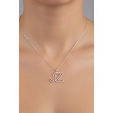 Tabitela 925 Ayar Gümüş Kolye Harf J&z   SM12908