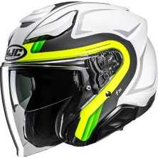Hjc F31 Bask MC3HSF Yarım Motosiklet Kaskı Beyaz Neon