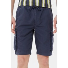 Lacoste Men's Regular Fit Cotton Bermuda Shorts Erkek Kargo Cepli Bermuda Şort Lacivert