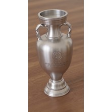 Riva Self Uefa Avrupa Şampiyonası Kupası 15-20-24 cm - Gümüş Renk Dekoratif Masaüstü Futbol Kupası