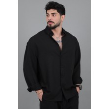 Stil Kombin Yazlık Uzun Kol Keten Gömlek Spr 16223_40428