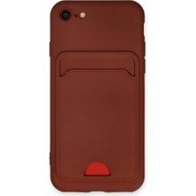 İlkyaz Fashion Apple Iphone 7 Kılıf Kelvin Kartvizitli Silikon - Bordo
