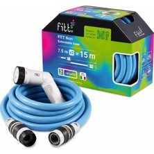 Fitt Ikon Blue Uzayan Bahçe Sulama Hortumu Tabancalı 15 Metre