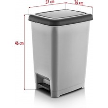 Popüler Sepet 25 Litre Basmalı Çöp Kovası