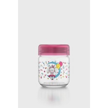 Renga Dolce Desenli 210 ml Silikon Contalı Cam Mama Kavanozu 222003 Fuşya