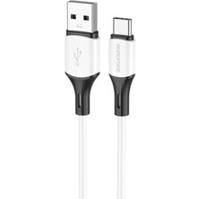 Borofone BX79 3A Type-C Hızlı Şarj ve Veri Aktarım Kablosu Silikon 1 Metre