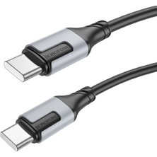Borofone BX101 60W Type-C To Type-C Hızlı Şarj ve Veri Kablosu - 1 Metre Siyah