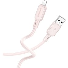Borofone BX94 USB To Lightning Ios Şarj ve Veri Kablosu - 1 Metre | 2.4A (Açık Pembe)
