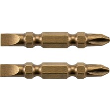 Filo Çift Yönlü Bits Uç Yıldız - Düz 50 mm (2 Adet)